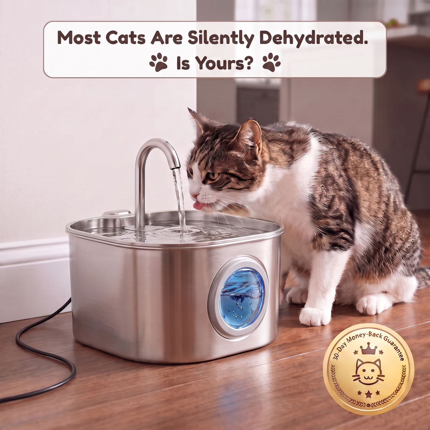 ORVANE Flow™ — Stainless Steel Cat Water Fountain